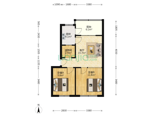 新兴楼(丰南区) 2室1厅0卫 64平方