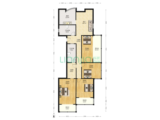 中原证券大厦 4室1厅2卫 224平方