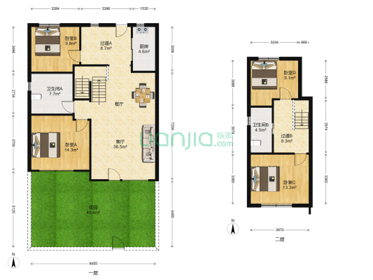 琳琅花园 4室1厅2卫 140平方