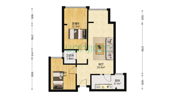 重百汉正广场二手房实景图
