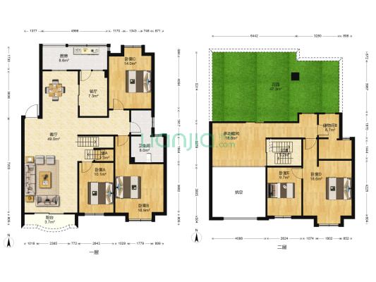 川大花园（南园） 6室2厅1卫 205平方