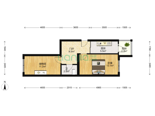 南平家园 1室0厅1卫 57平方