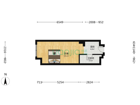 招商·雍景湾 1室0厅1卫 42平方