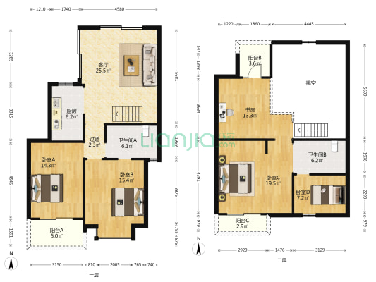 西湖八号公馆 5室1厅2卫 159平方