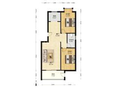 房本满二，南北通透格局，采光好，一楼带院，带地下室-涿州名流枫景洋房户型图