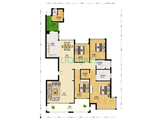 荣和邕江悦府 4室2厅3卫 199平方