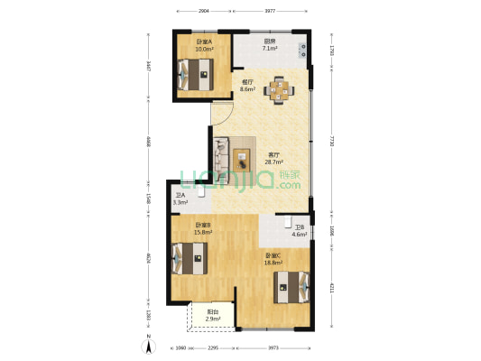 藏珑 3室2厅2卫 139平方