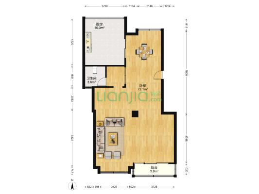 东方明珠锦苑 1室0厅1卫 273平方