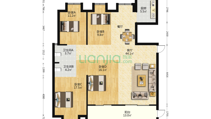 天和华府二手房实景图