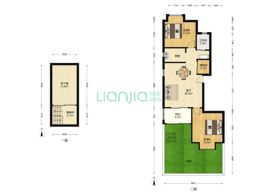 荣信虹桥世嘉 2室1厅1卫 97平方