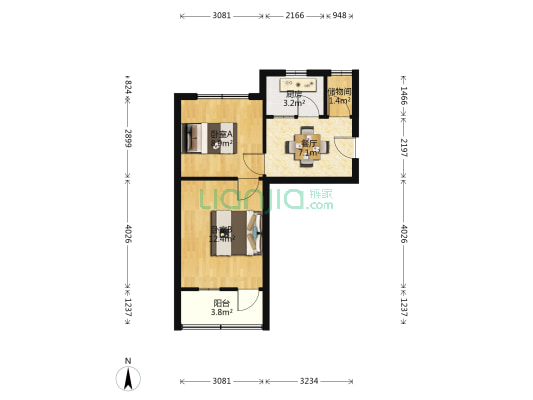 雨田村 2室1厅0卫 43平方