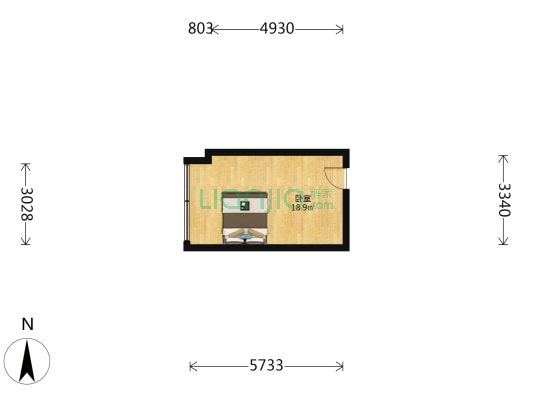 福润得商务中心 1室0厅0卫 33平方