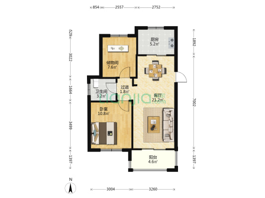 乾南嘉苑二区 1室1厅1卫 81平方