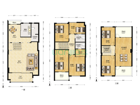 宝安江南村 7室2厅3卫 176平方
