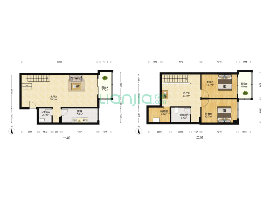 新业大厦 2室2厅2卫 138平方