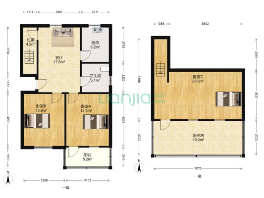 镇东新村 3室1厅1卫 110平方