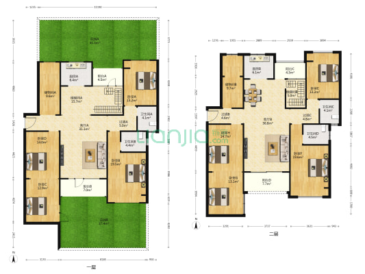 瀚宇天悦湾1号院 8室2厅4卫 182平方