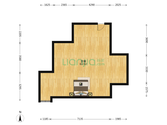 粤虹大厦 1室0厅0卫 74平方