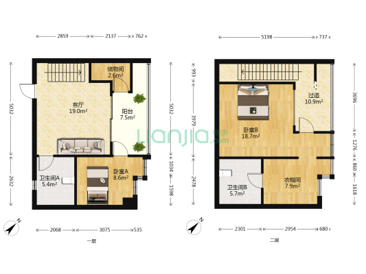 棕榈泉 2室1厅2卫 158平方
