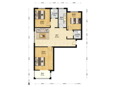 三居双卫，温莎假日别墅里的观景高层，采光好-涿州温莎假日二期高层公寓户型图