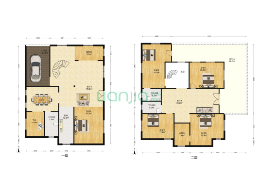卧龙花园 6室2厅3卫 269平方