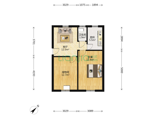 公路段家属院 1室1厅1卫 67平方