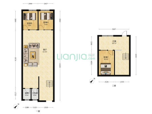 沥金路23 3室1厅1卫 169平方