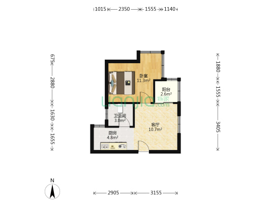 华都国际大酒店 1室1厅1卫 50平方