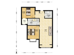 户型方正两居室 全天采光无遮挡 位置好 视野开阔-涿州香邑溪谷户型图