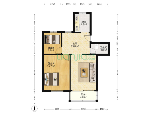澄南一村 2室1厅1卫 72平方
