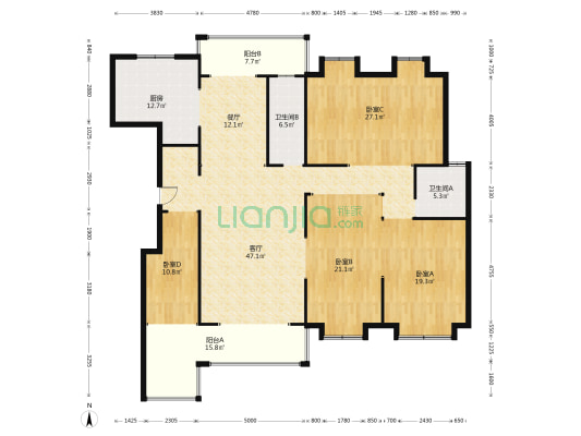 馨苑小区 4室2厅2卫 198平方