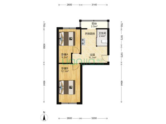 兴达社区 2室0厅1卫 47平方