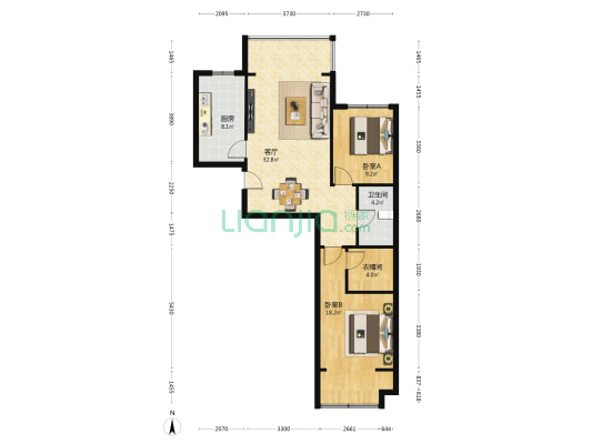 西太华佳苑 2室1厅1卫 105平方