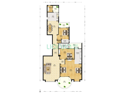 云顶至尊 3室2厅3卫 277平方