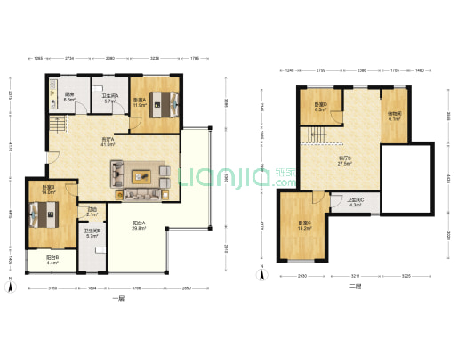 宝佳胶州中央湖岸 4室2厅3卫 106平方