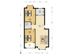 万达旁，版楼，两居室，南北通透，采光好物业管理优-涿州金兴花园户型图