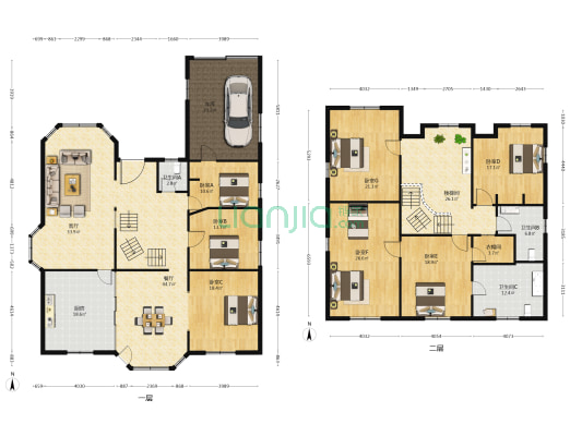 皇府别墅 7室2厅3卫 350平方