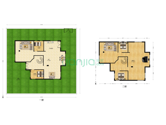 鲁能胜地温泉别墅 2室1厅0卫 494平方