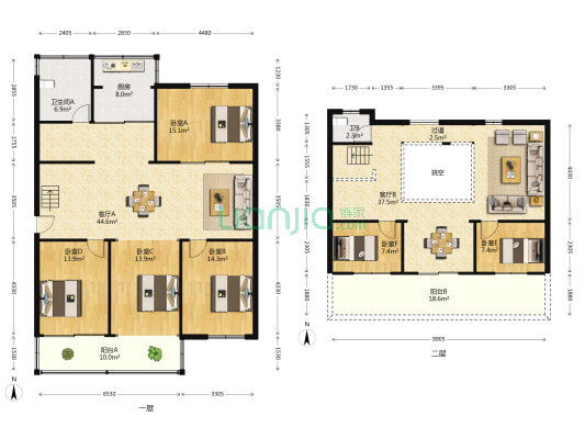 新胜花苑东区 6室2厅2卫 207平方