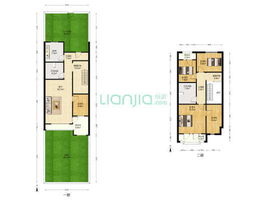 孔雀城三期佳园 5室1厅2卫 169平方