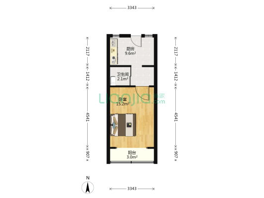 柳营路1025弄 1室0厅1卫 36平方