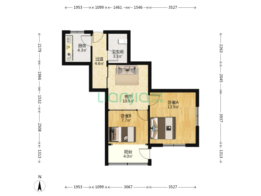 台东和顺苑小区 2室1厅1卫 62平方