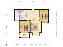 精装修全阳两居，品质小区，品牌家具家电。-涿州天伦湾馨园户型图