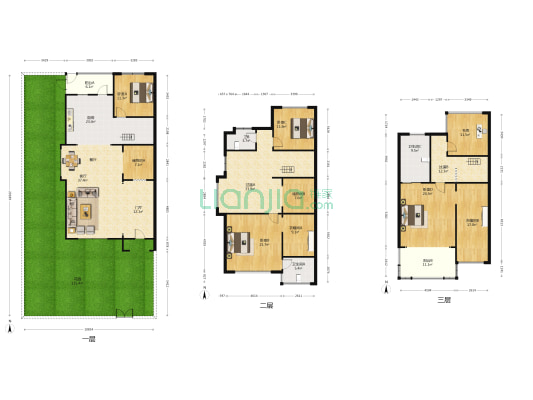 绿地骊山花城二期 5室1厅3卫 236平方