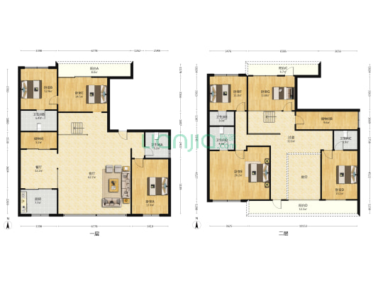 团结路 7室2厅5卫 380平方