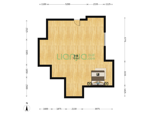 颐安·都会中央五期 1室0厅0卫 77平方