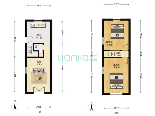 隔河北路 2室1厅1卫 69平方