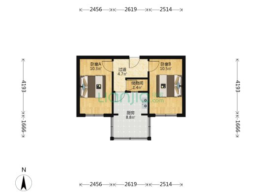 红旗制袋厂家属院 2室0厅0卫 38平方