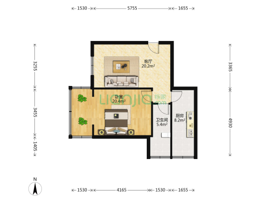 徐州烟厂综合住宅小区 1室1厅1卫 60平方