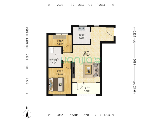 金悦湾三期 2室1厅1卫 75平方